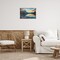 Stupell Industries Abstract Swirled Lake & Mountain Floater Framed Canvas Wall Art Design by LSR Design Studio